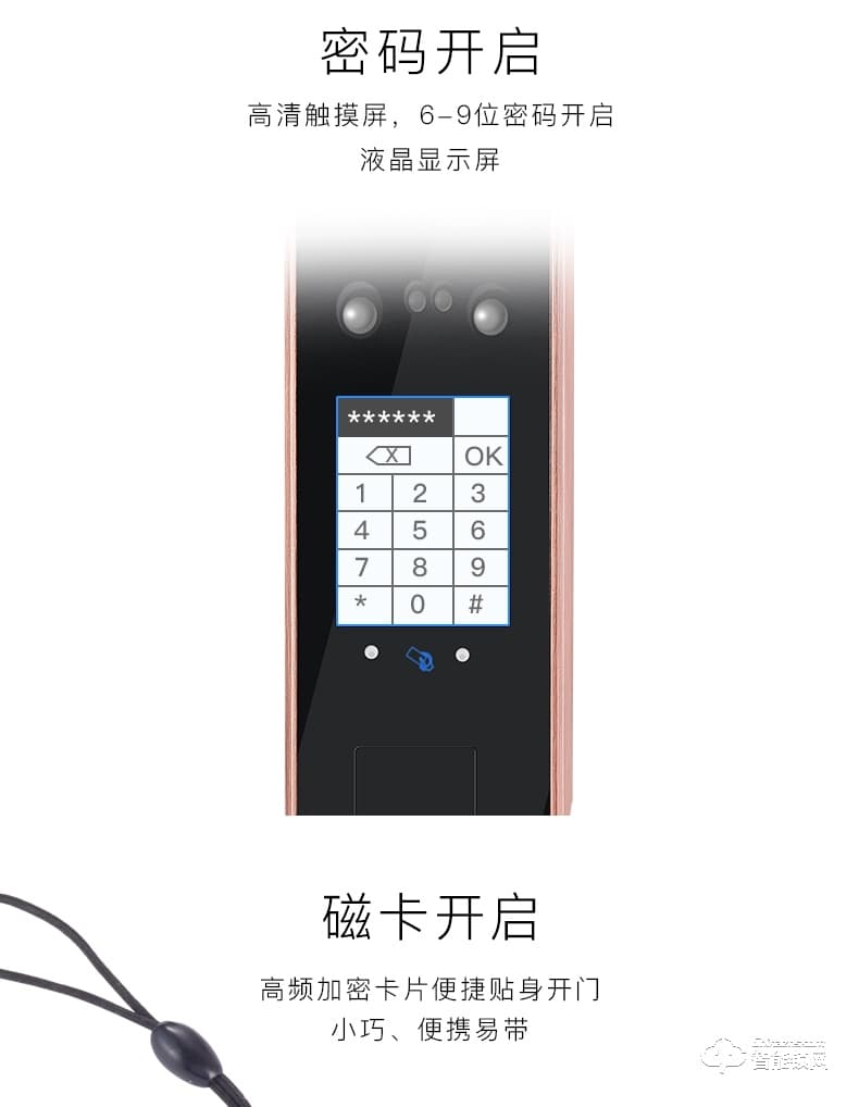 邦臣智能鎖 F3全自動(dòng)人臉識(shí)別鎖大門(mén)鎖