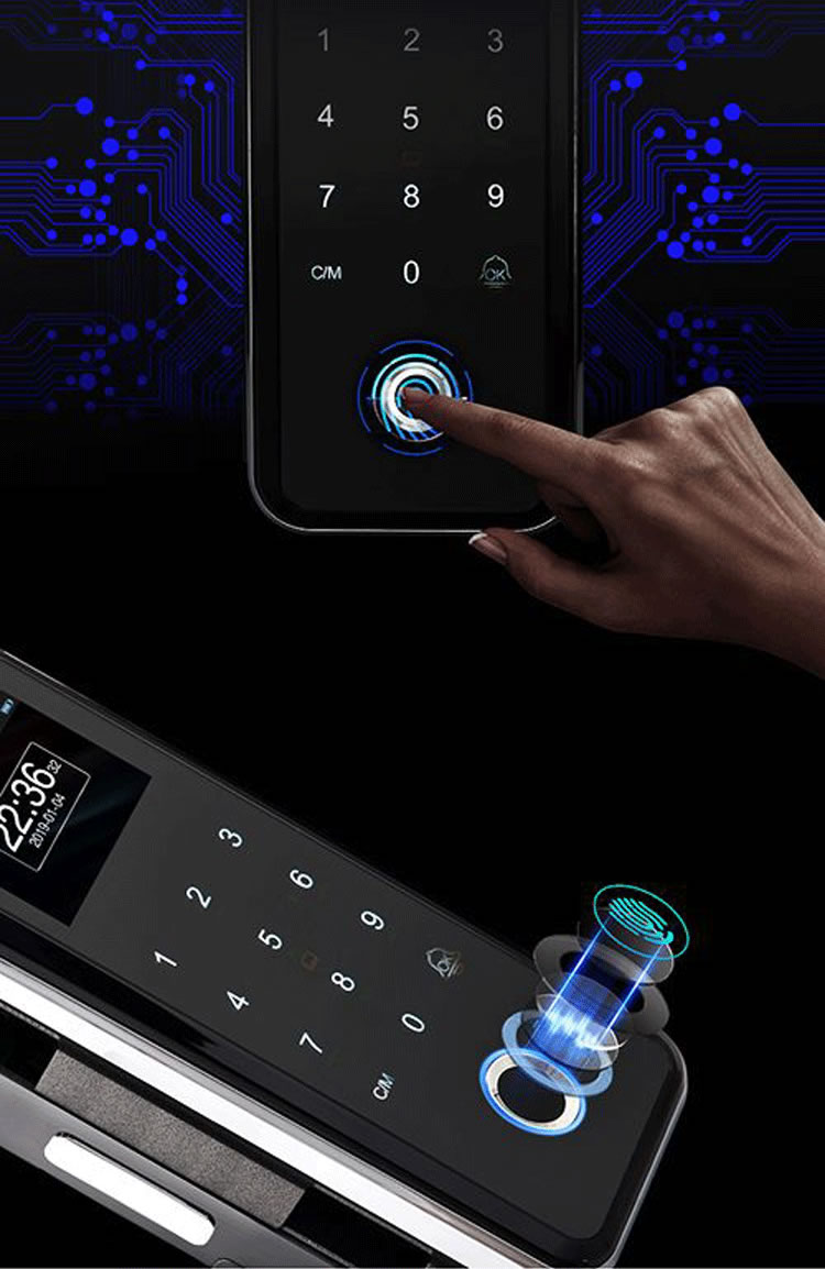 新視圖智能鎖 X8803雙門免開孔考勤鎖