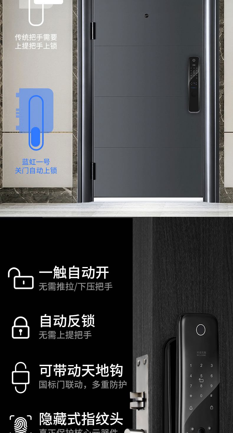 新視圖智能鎖  LH001全自動可視貓眼智能門鎖
