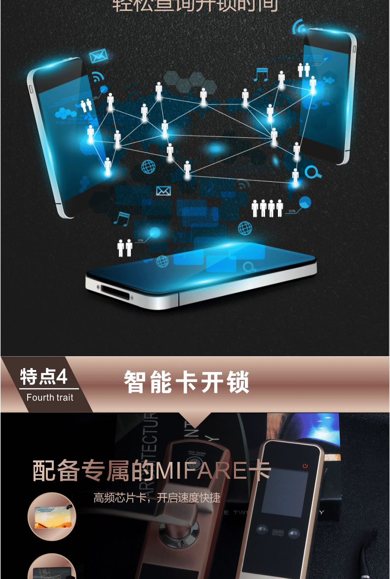 新視圖智能鎖 XST009人臉識別門鎖指紋鎖