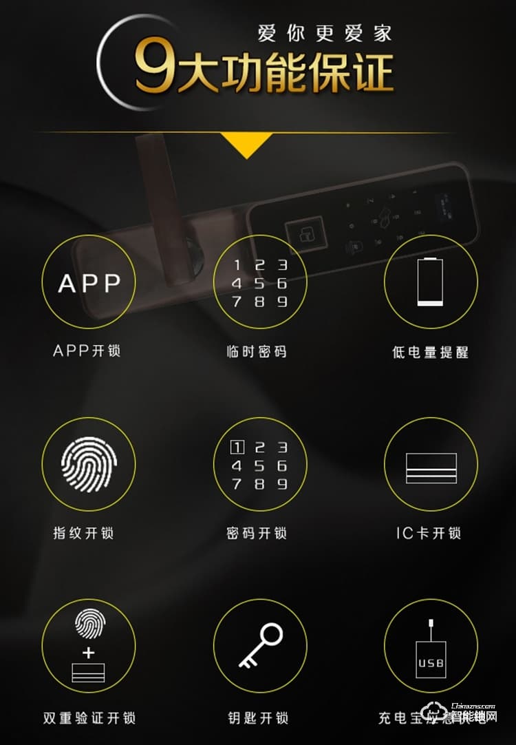 邦德裕智能鎖 KC-601智能指紋門鎖