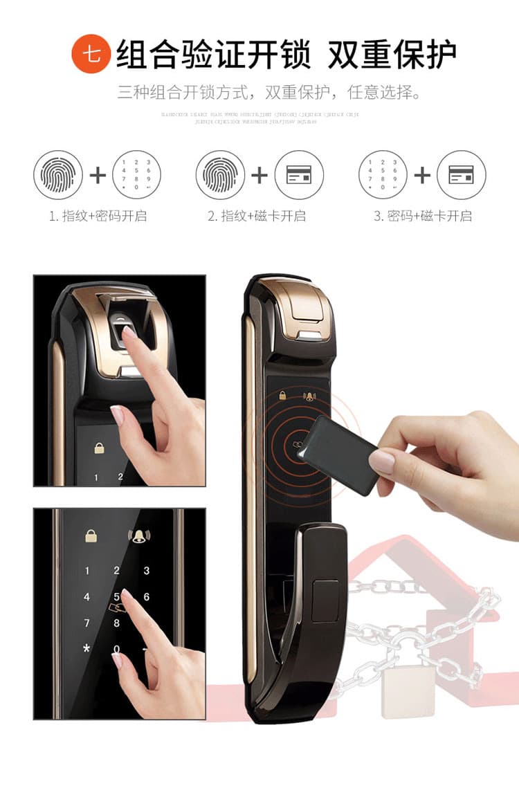 智羅智能鎖 K5家用防盜門全自動智能鎖