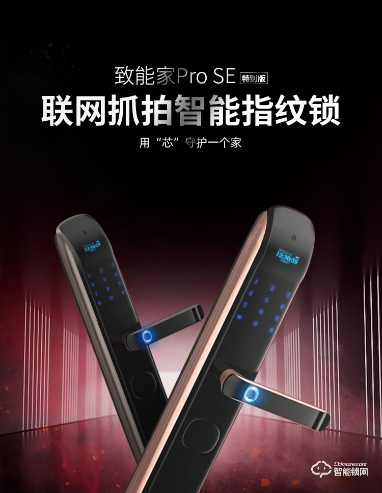 致能家智能鎖 ProSE家用指紋遠程人臉抓拍智能鎖