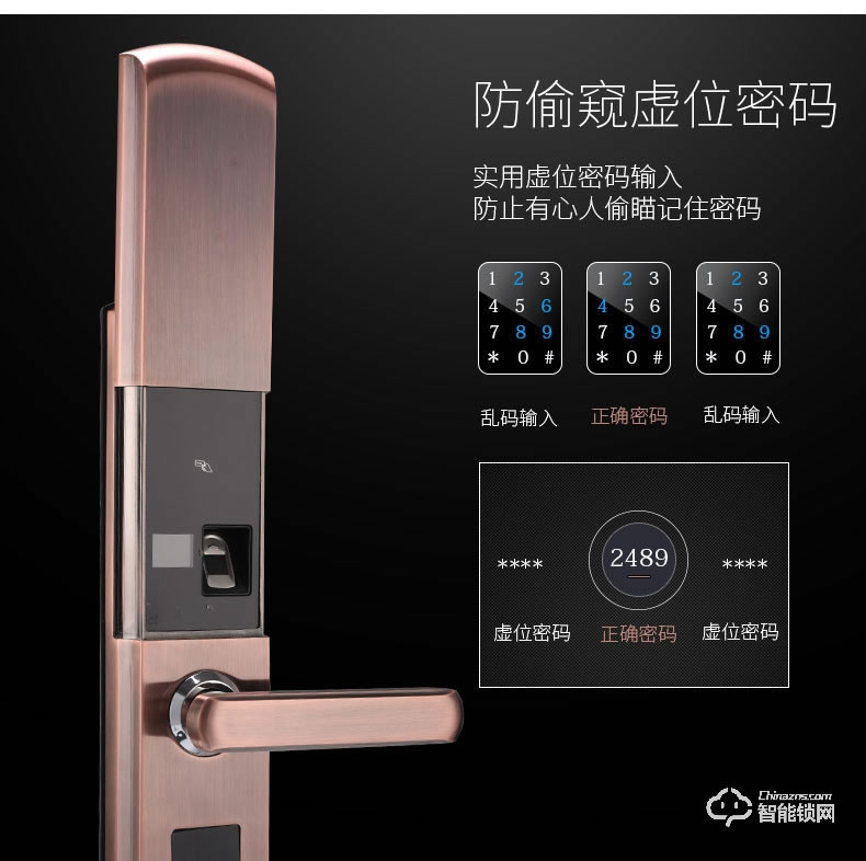 比利熊智能鎖 D1-1防盜門滑蓋智能密碼鎖