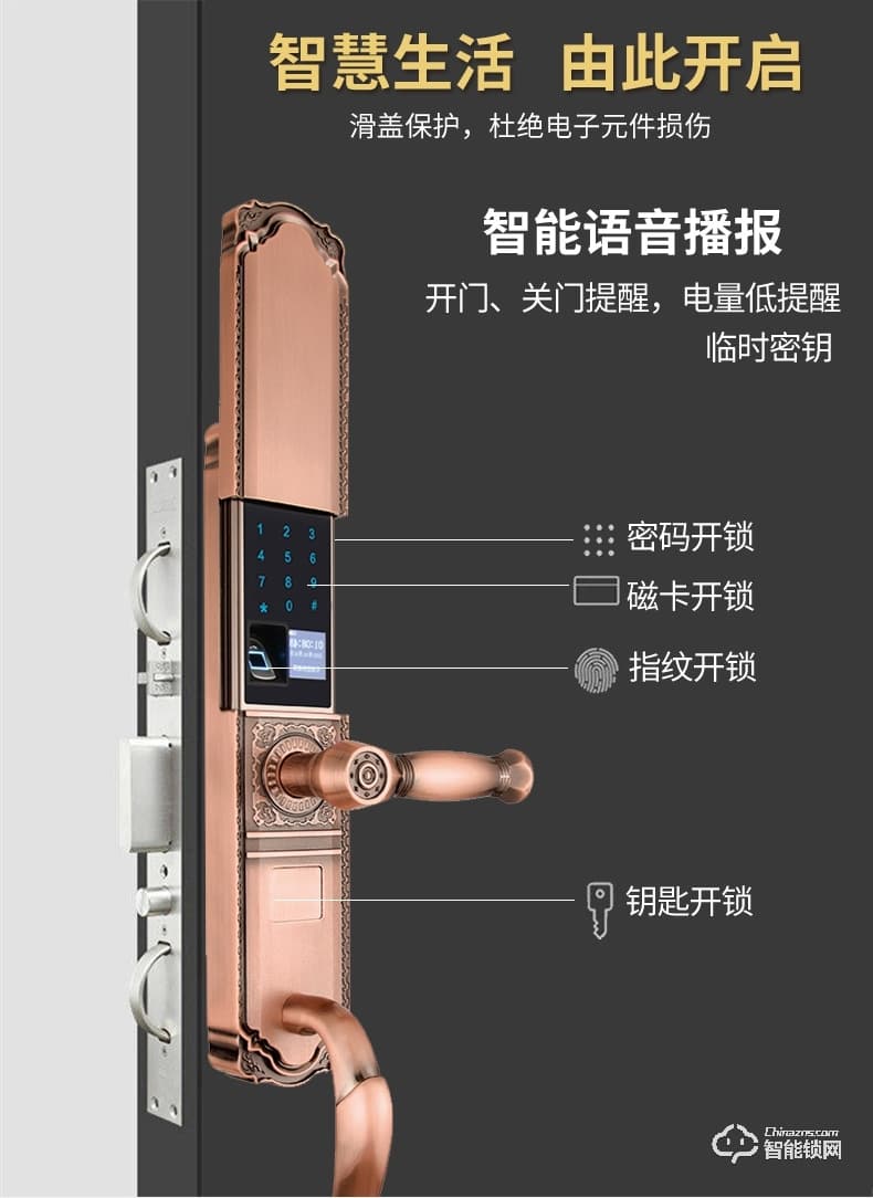 司浦特智能鎖 豪華別墅防盜門家用密碼鎖