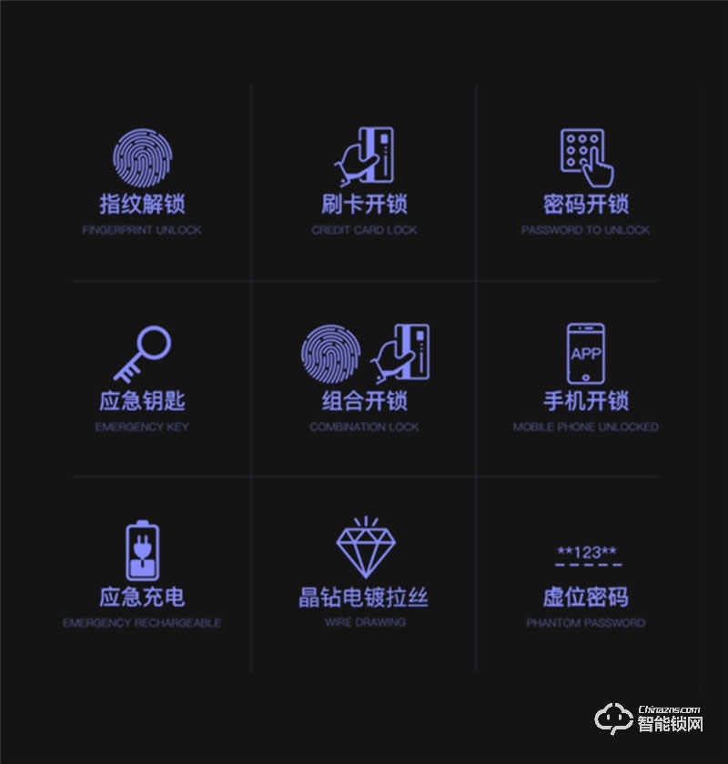 卓勵智能鎖 ZL11家用防盜門密碼鎖智能鎖