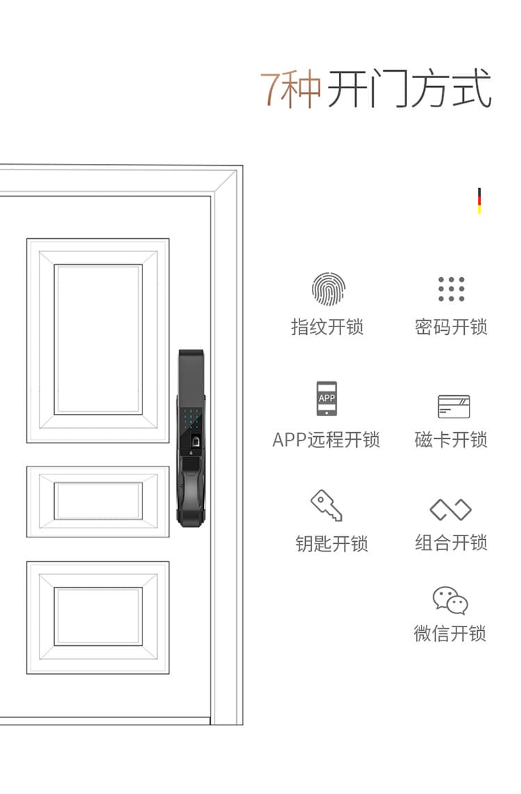 米博士智能鎖 全自動(dòng)指紋鎖家用密碼鎖