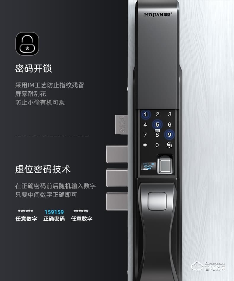 摩堅(jiān)智能鎖 MJ0001全自動(dòng)智能鎖指紋鎖