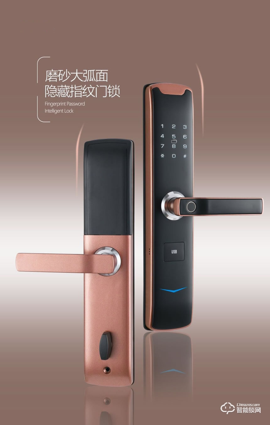 開心橙子智能鎖 KXC-A1一握開設計指紋密碼智能鎖