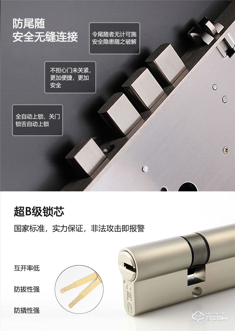 凱奇普智能鎖 E1705家用半導體指紋識別智能鎖