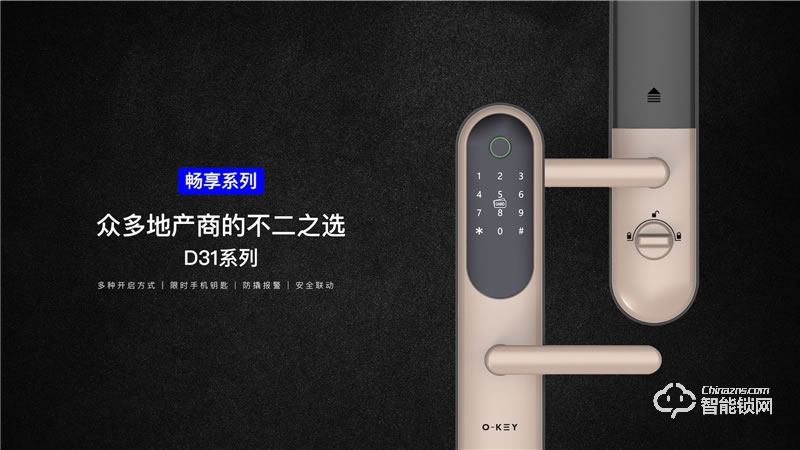 樂開智能鎖 D31系列指紋密碼工程鎖