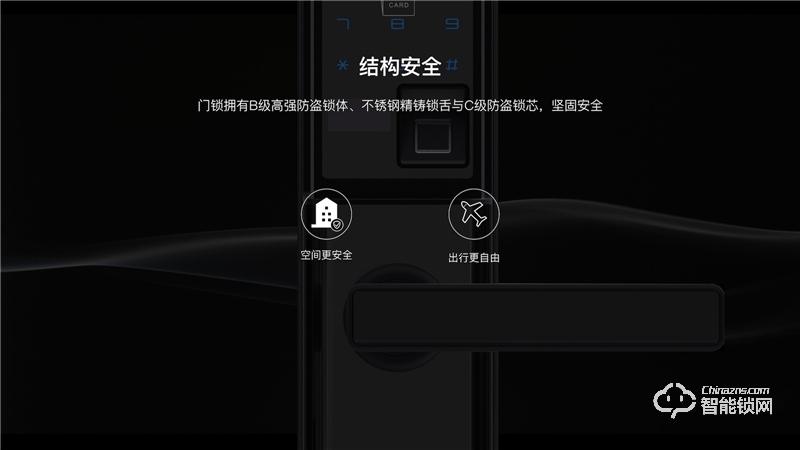 樂開智能鎖 S18室內家用玻璃臥室房門鎖