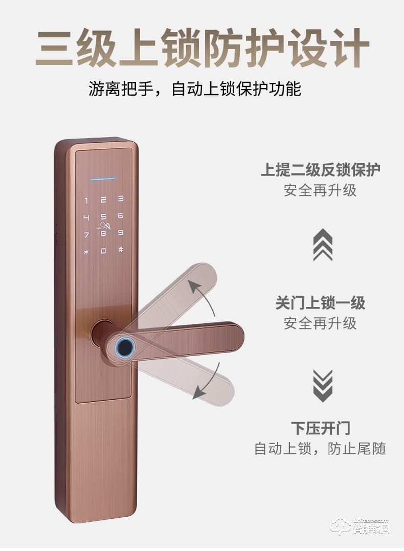 科羅格智能鎖 MG-605一握即開家用防盜門密碼鎖