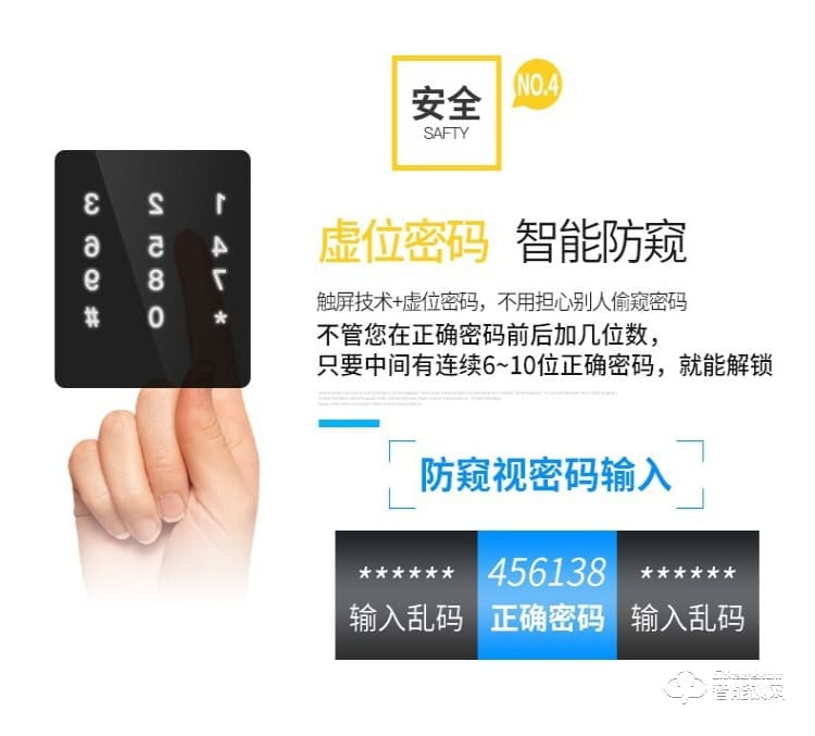 派瑞智能鎖 P6家用防盜門智能鎖電子密碼鎖