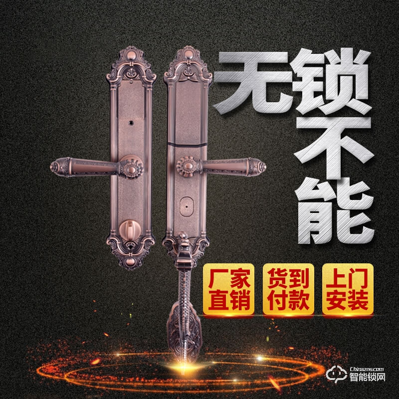 孚睿智能鎖 歐式別墅雙開門對開門指紋鎖