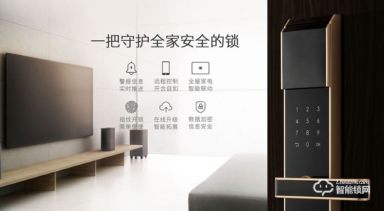 斑點貓智能鎖 W200物聯網指紋鎖家用防盜門鎖