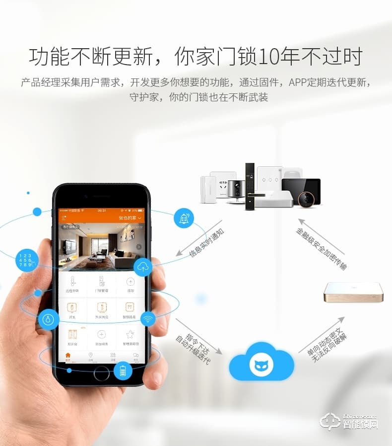 斑點(diǎn)貓智能鎖 X200-K家用防盜門(mén)鎖指紋密碼鎖