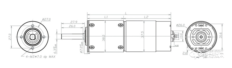 兆威機(jī)電 24V38mm減速電機(jī)