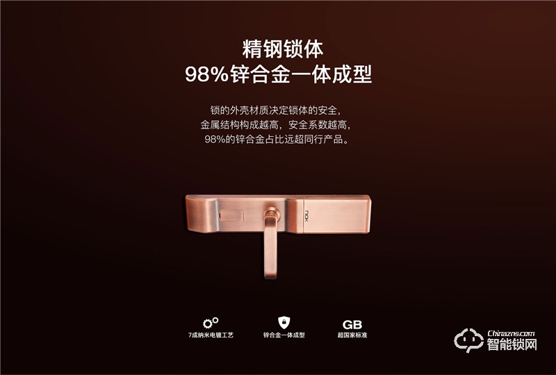 智喔喔智能鎖 Z1防盜門滑蓋密碼鎖智能門鎖