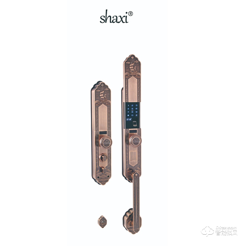 巧之力智能鎖 QZL-18別墅大拉手豪華指紋鎖