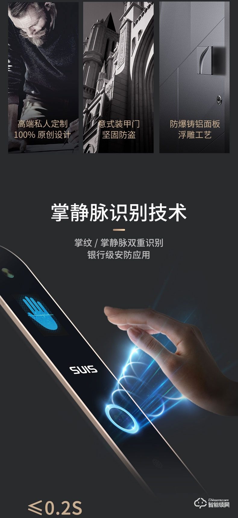 菲馬仕智能門 M900A1高端智能門鑄鋁裝甲門