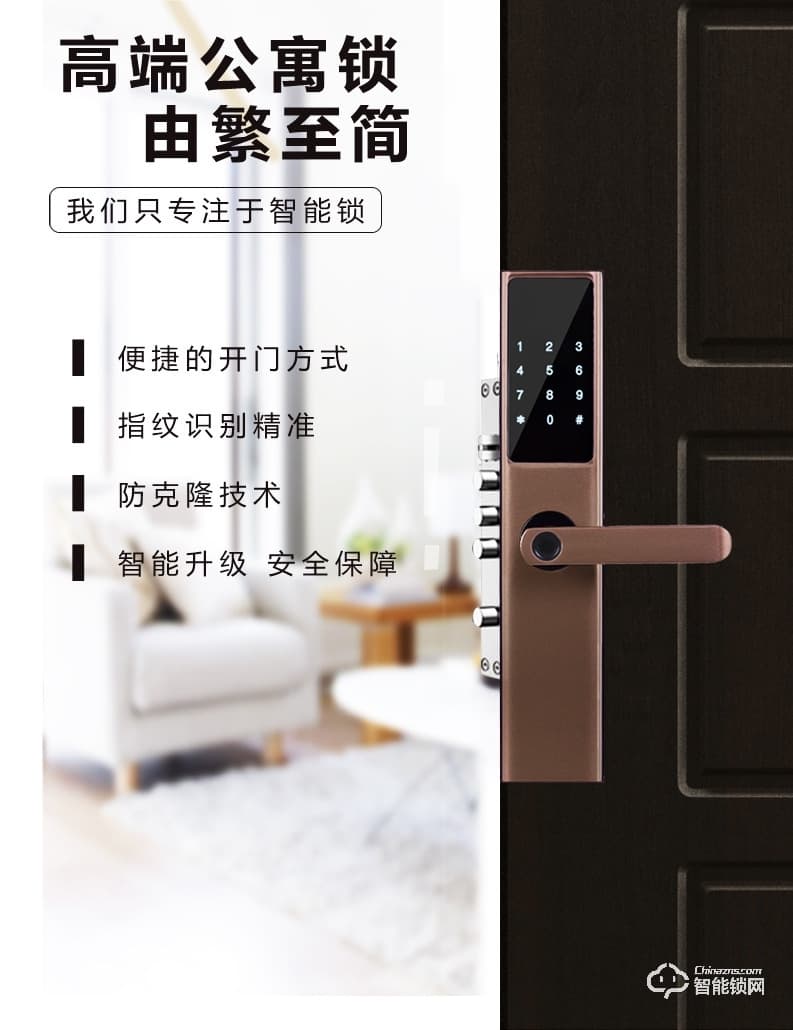 巨石智慧智能鎖 Z2B公寓酒店木門防盜門鎖