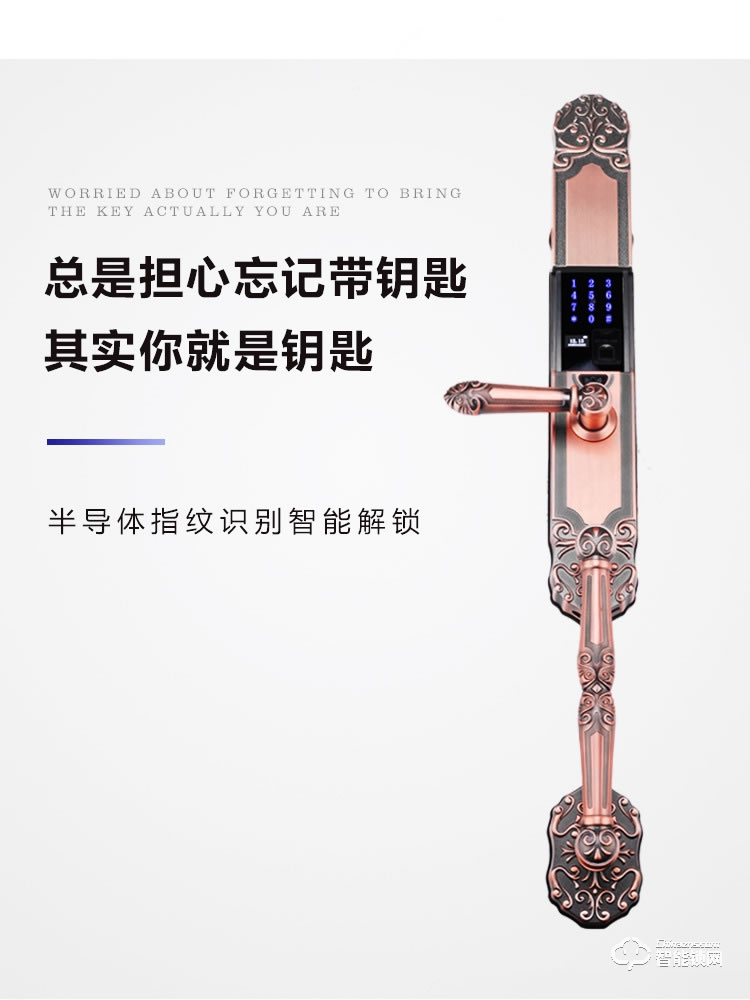 巨石智慧智能鎖 HR-L2X自動豪華別墅指紋鎖