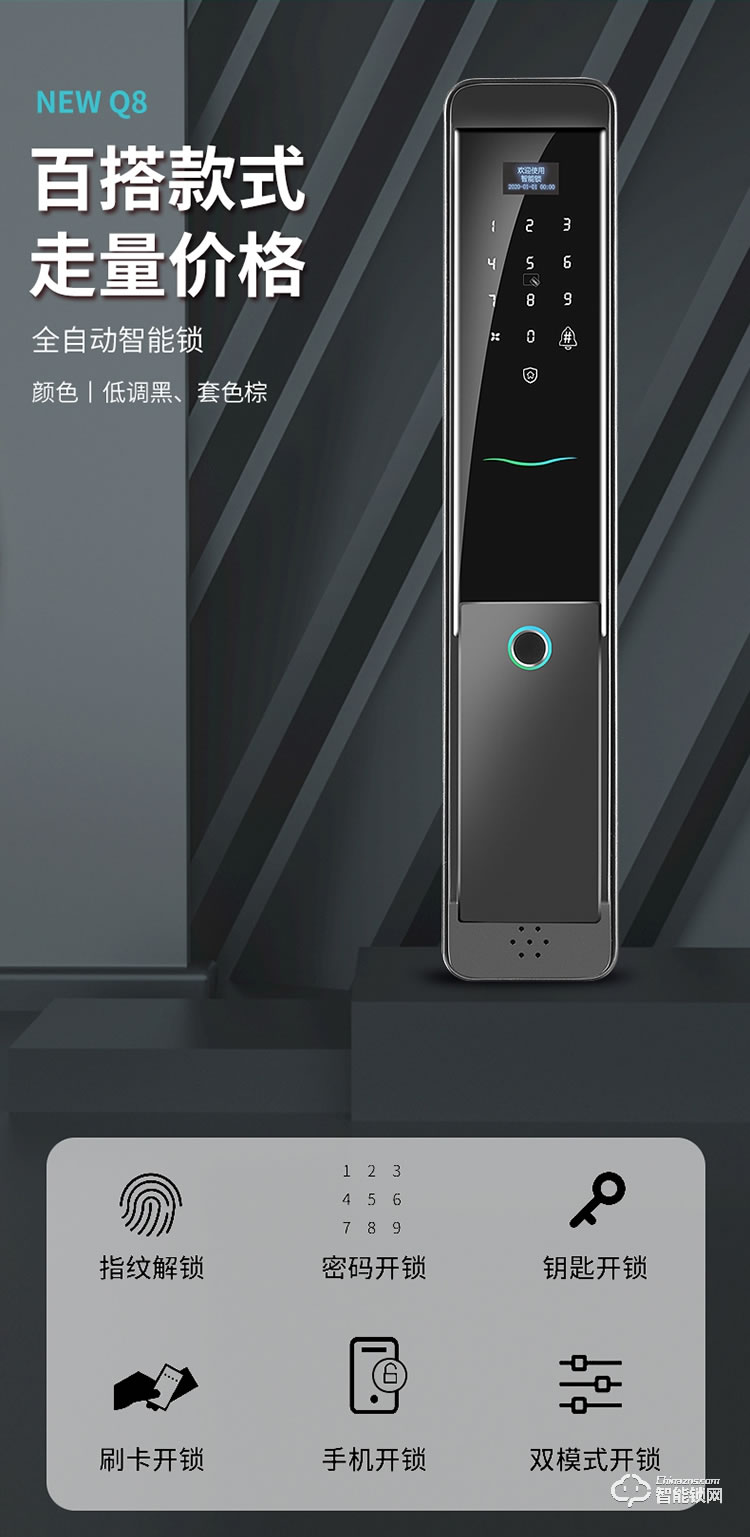 薩萊明智能鎖 Q8全自動智能門鎖