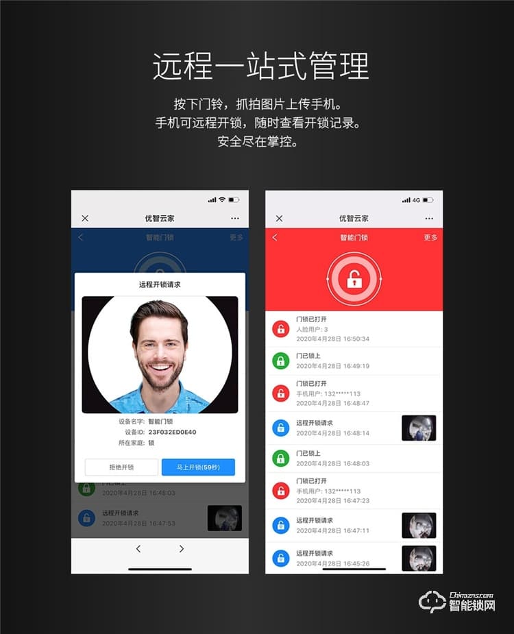 開心橙子智能鎖 F20全自動人臉識別智能指紋鎖
