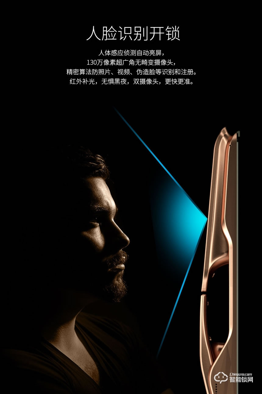 開心橙子智能鎖 R20全自動(dòng)人臉識別指紋鎖