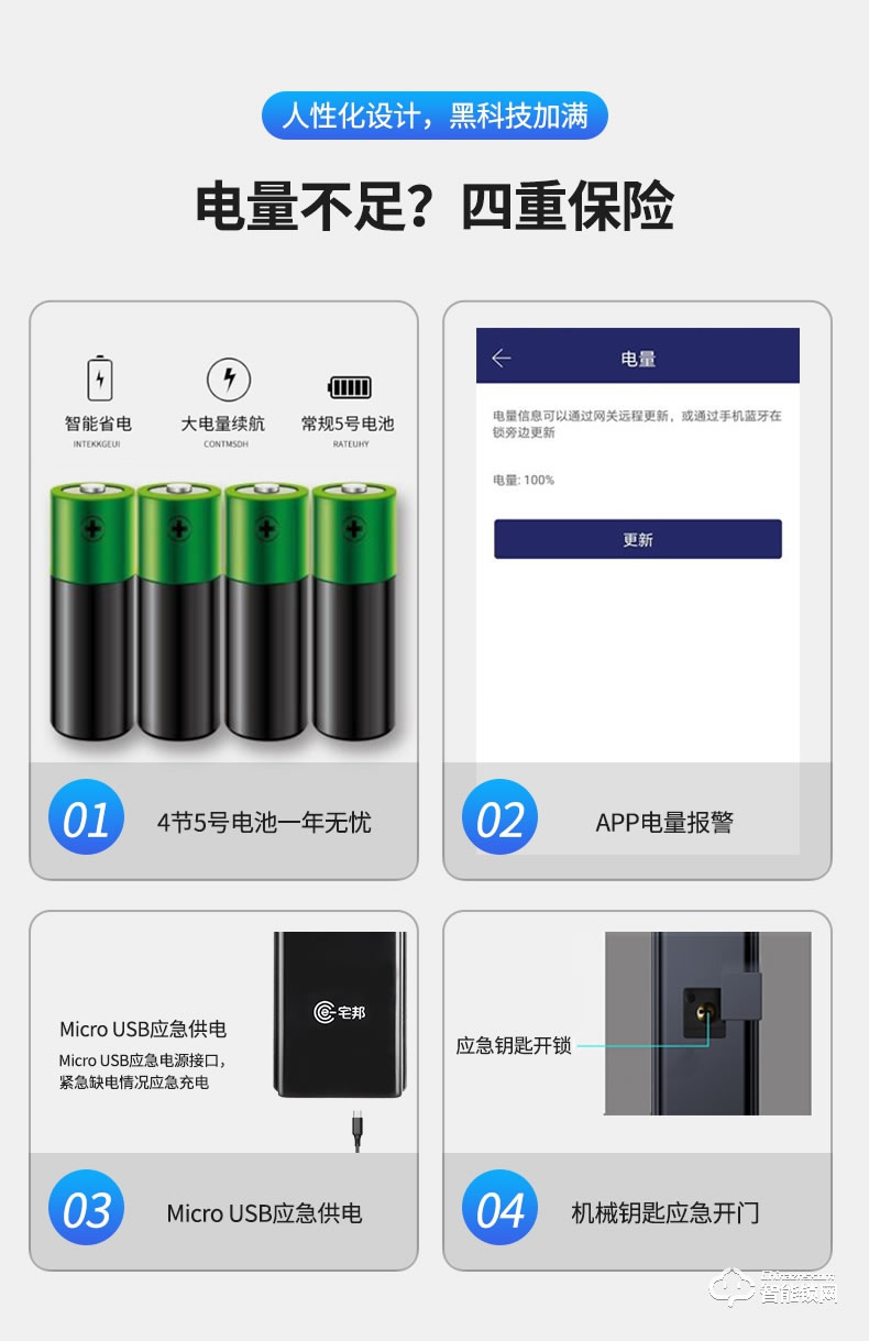 宅邦智能鎖 3酒店智能門鎖密碼鎖