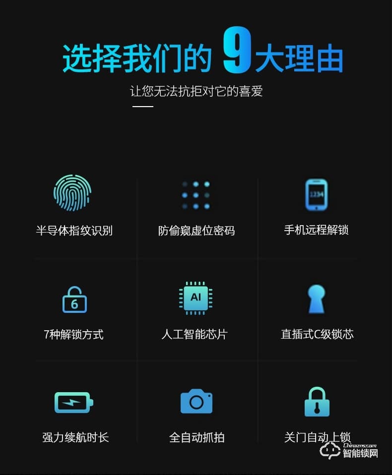 盾當家智能鎖 F9家用全自動智能門鎖密碼鎖