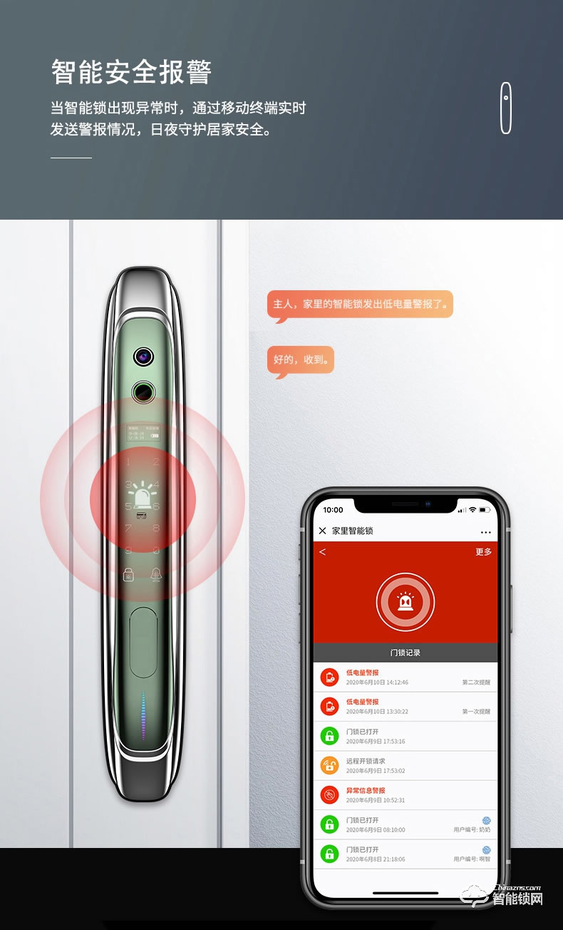盾當家智能鎖 P10家用可視智能門鎖密碼鎖