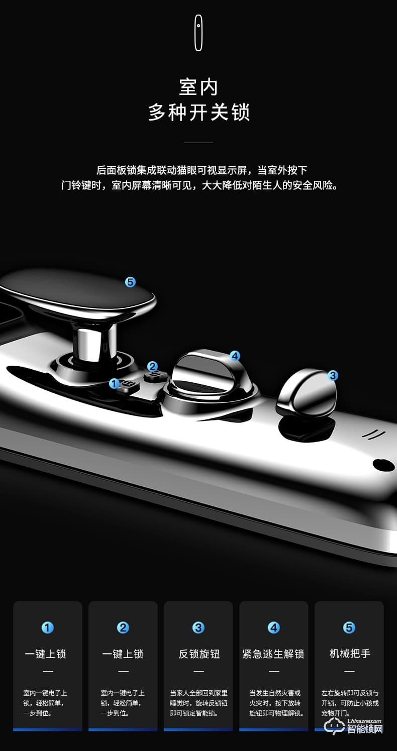 盾當家智能鎖 P10家用可視智能門鎖密碼鎖