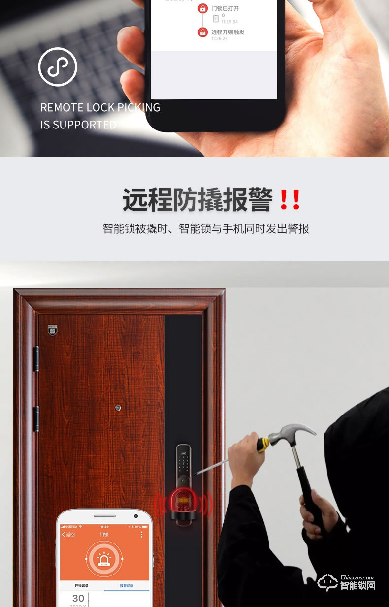 高雅居智能門 家用安全門智能指紋進戶門