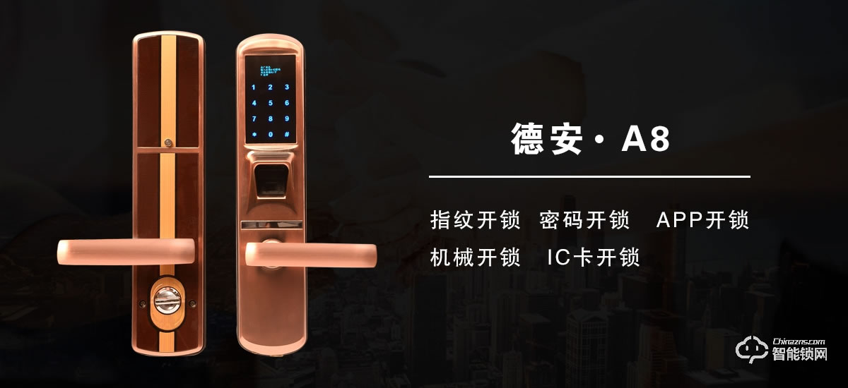 德安智能鎖 A8家用房間指紋鎖密碼鎖