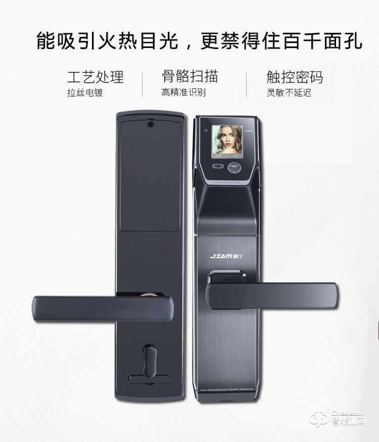 珈門智能鎖 JM-A8家用防盜門刷臉智能門鎖