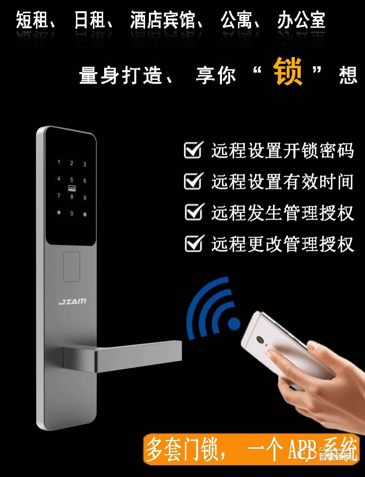 珈門智能鎖 公寓2號感應刷卡智能酒店鎖