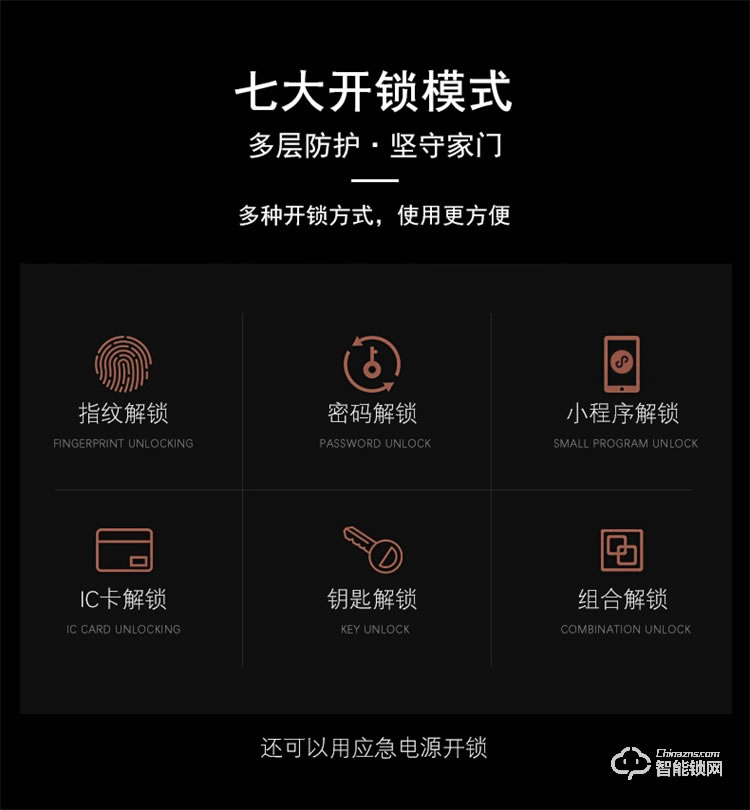 高卡獅智能鎖 KY-128家用防盜門密碼鎖