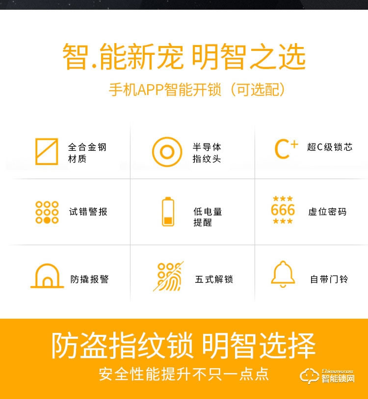 智普利智能鎖 Z9家用遠程電子門鎖智能電子鎖