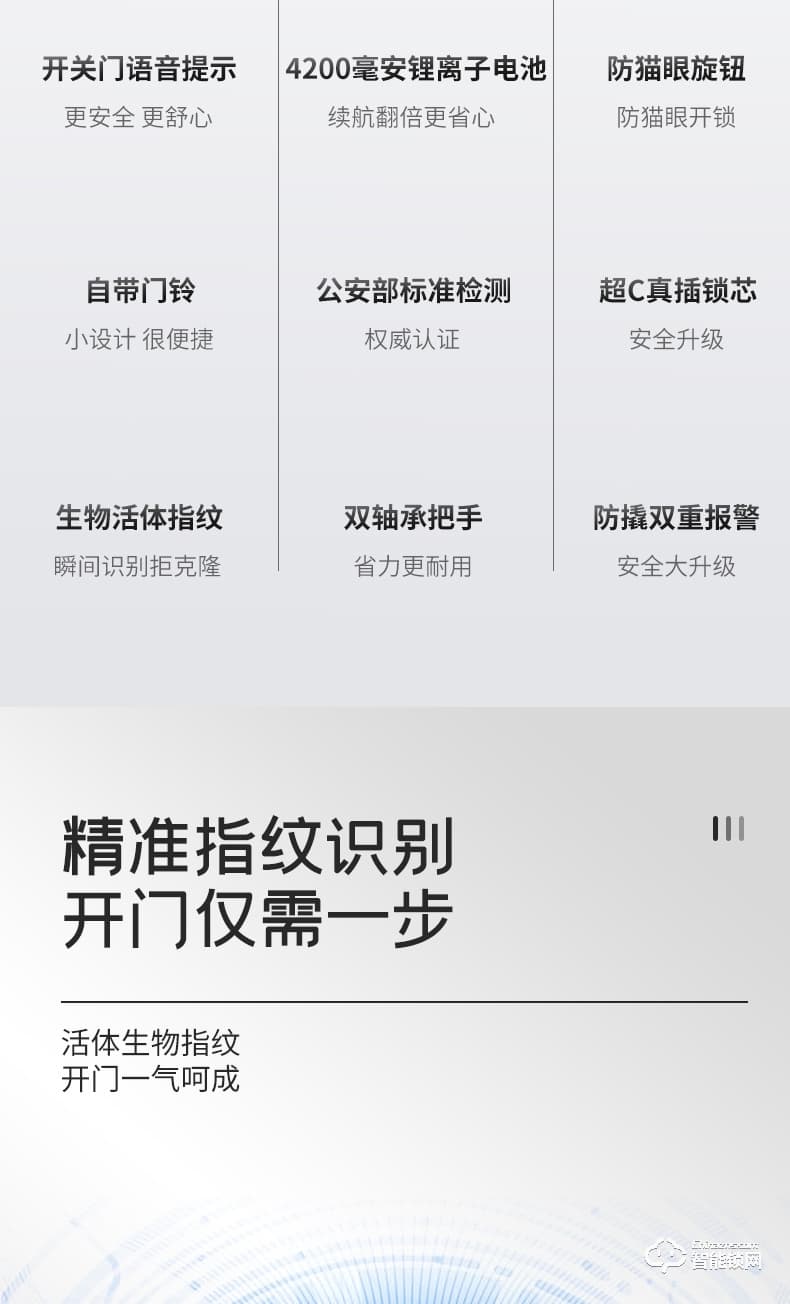 柯凌普智能鎖 星辰貓眼指紋鎖家用防盜門電子密碼鎖