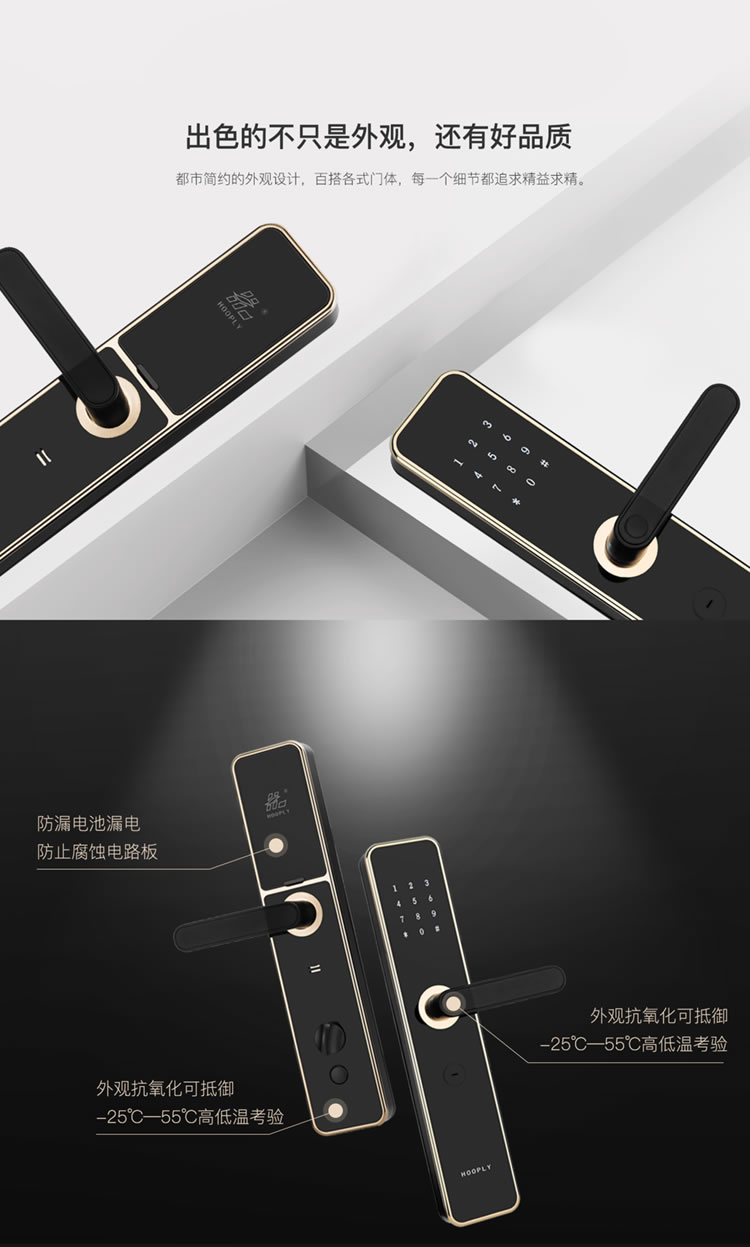 鴻利智能鎖 D15全自動直板密碼指紋鎖