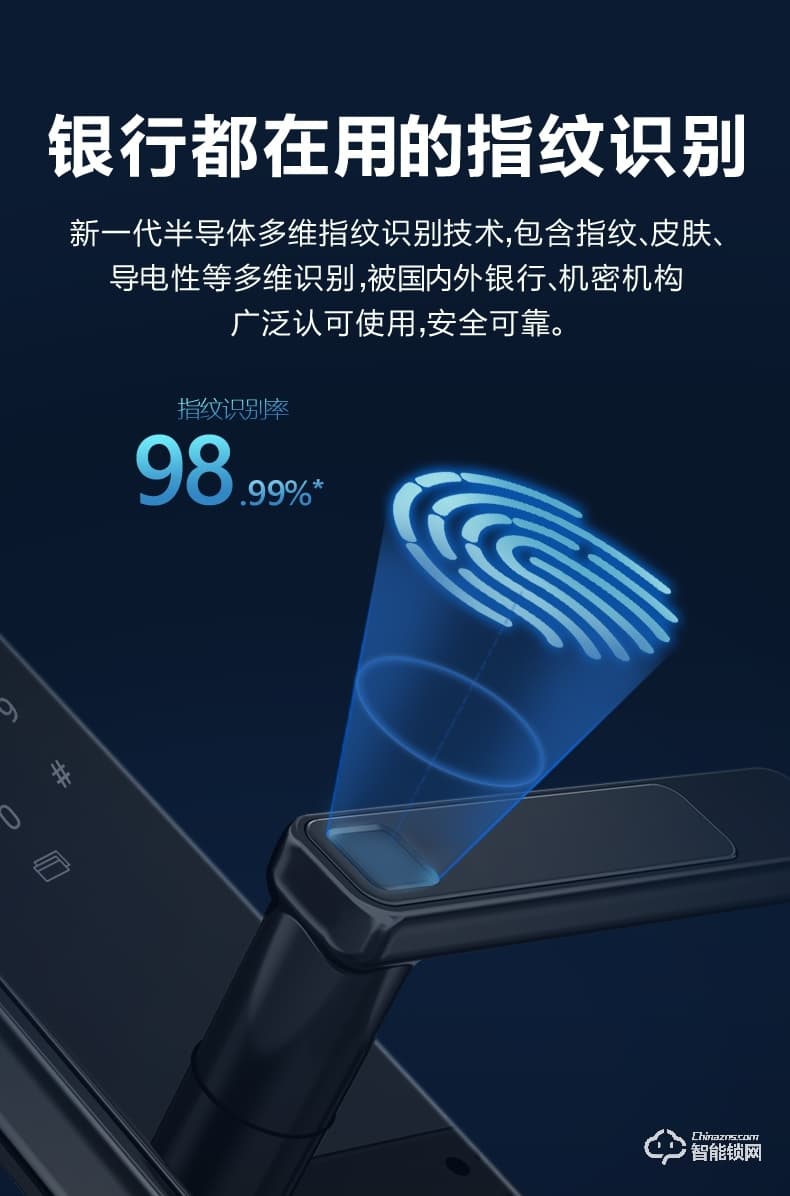 海爾智能鎖 E18直板式防盜門智能門鎖電子密碼鎖