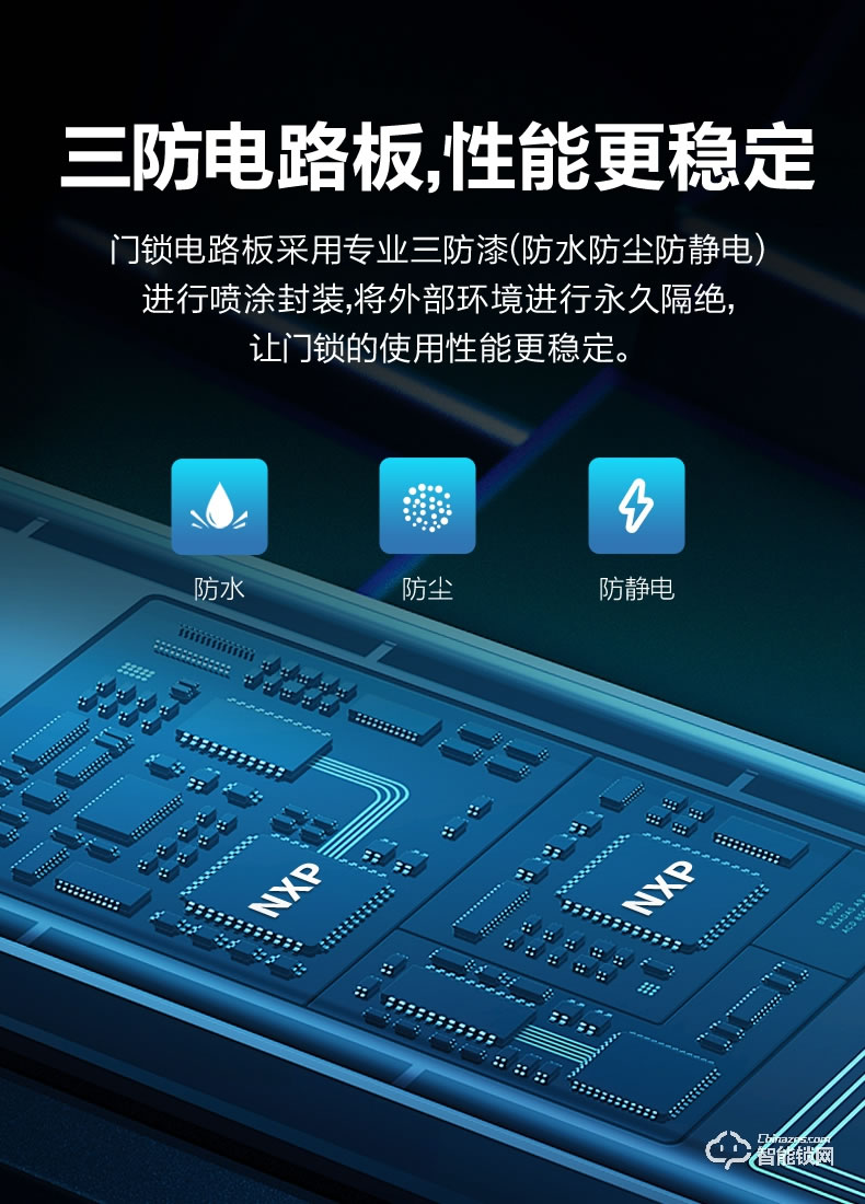 海爾智能鎖 E18直板式防盜門智能門鎖電子密碼鎖