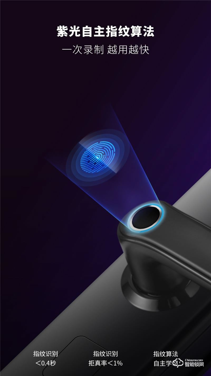 紫光安芯智能鎖 S1家用防盜門防貓眼電子門鎖