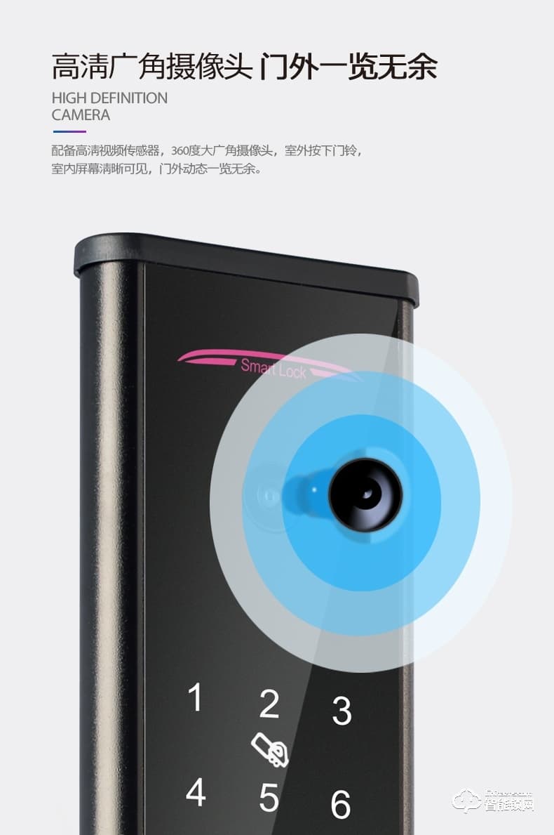 華拓智能鎖 H3X全自動內(nèi)置快開把手防盜門鎖