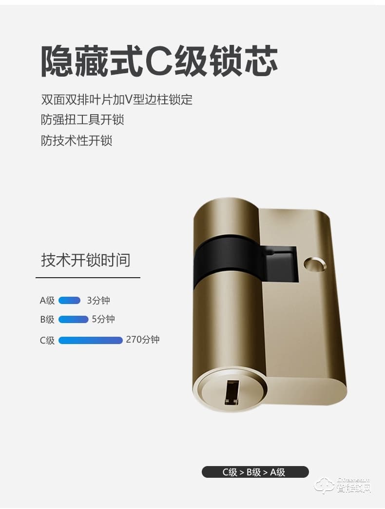 科林貝思智能鎖 CK-B04純銅定制別墅門指紋鎖