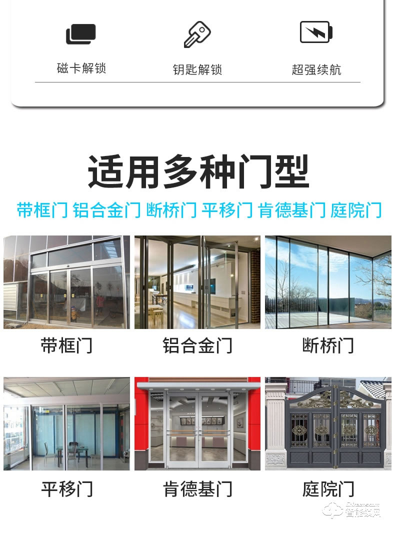 核奕智能鎖 L001斷橋鋁鎖肯德基門鎖