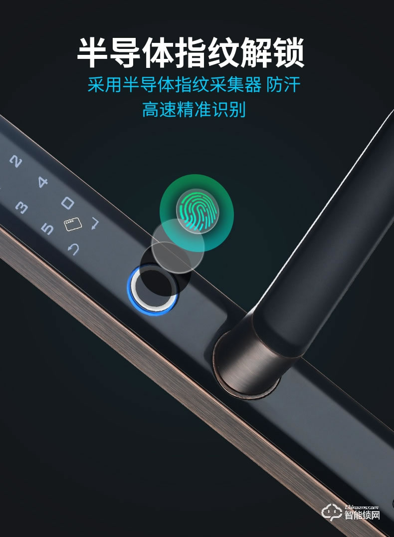 核奕智能鎖 L001斷橋鋁鎖肯德基門鎖