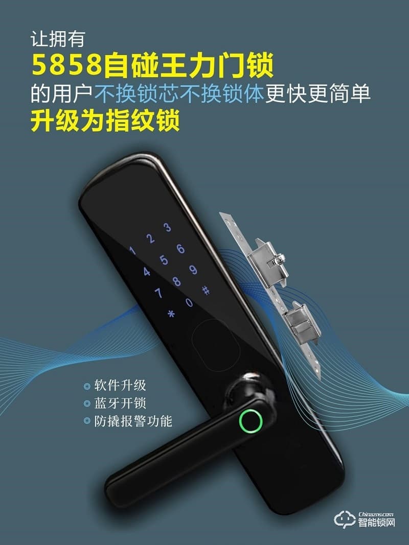 米卡智能鎖 MK-058全自動(dòng)木門電子鎖